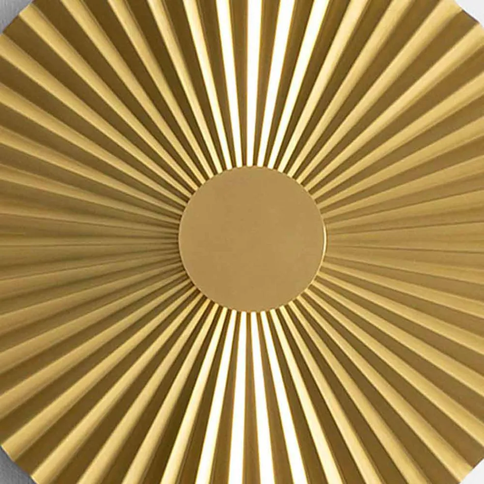 Wall Sconce in Pleated Natural Brass 2 Sizes - Pliè by Il Fanale Viadurini