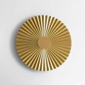 LED Wall Lamp in Pleated Brass Made in Italy - Pliè by Il Fanale