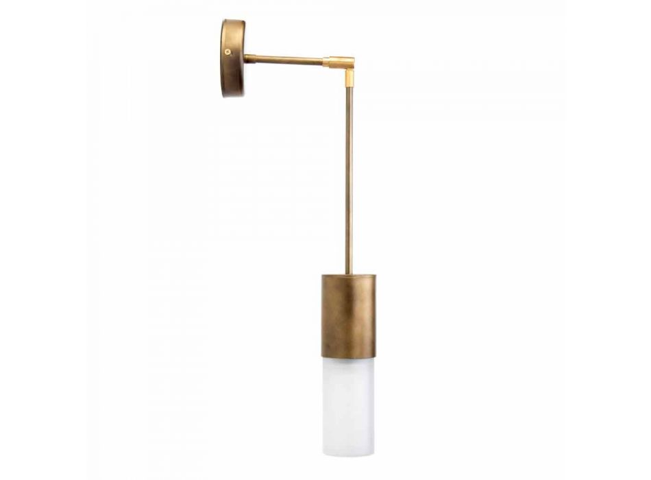 Artisan Wall Lamp in Aluminum and Satin Glass Made in Italy - Master