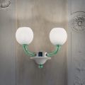 Handmade Wall Lamp in Venice Glass and Metal Made in Italy - Alison
