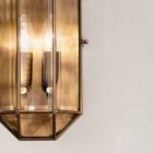 Handcrafted Wall Lamp in Glass and Brass 1 or 2 Lights - Bound by Il Fanale Viadurini