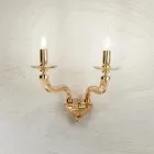 Classic Wall Lamp 2 Lights in Handmade Rigaton Glass and Metal - Fievole Viadurini