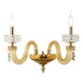 Classic Wall Lamp 2 Lights Handcrafted Luxury Glass Made in Italy - Saline