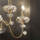 Classic Wall Lamp 3 Lights in Porcelain and Luxury Blown Glass - Eteria Viadurini