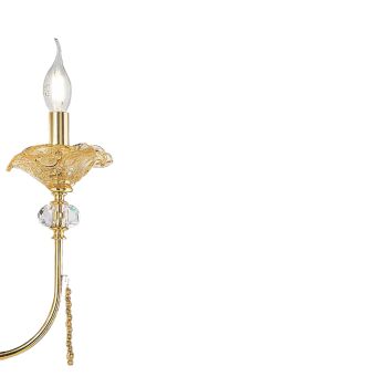 Classic 3 Lights Wall Lamp in Glass, Crystal and Luxury Metal - Flanders