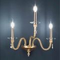 Classic Wall Lamp 3 Lights in Blown Glass and Handmade Details - Phaedra