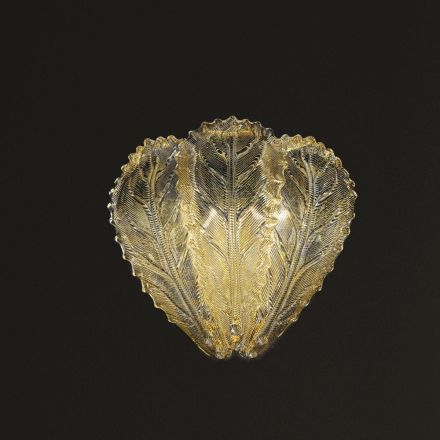 Classic Wall Lamp in Venetian Glass and Metal Made in Italy - Artemide Viadurini