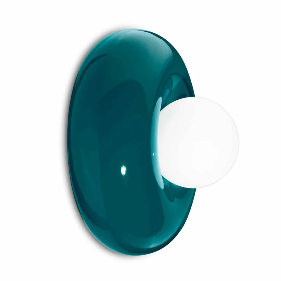 Wall light with opaline glass diffuser Made in Italy - Bumbum Viadurini