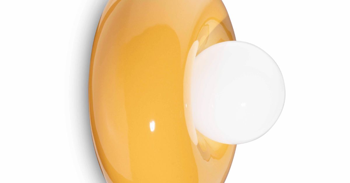 Applique with opaline glass diffuser