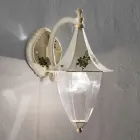 Outdoor Wall Lamp in Hand Painted Aluminum and Edere Decoration - Arezzo Viadurini