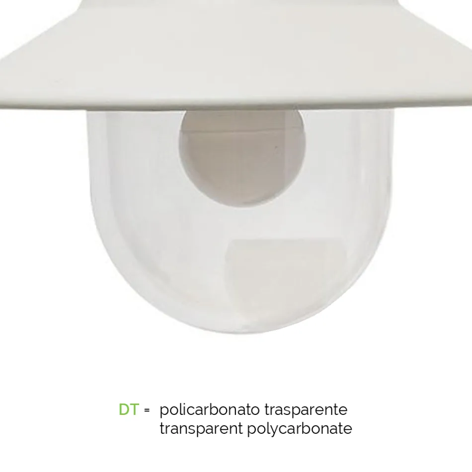 Outdoor Wall Lamp in Aluminum and Polycarbonate Made in Italy - Cassandra Viadurini