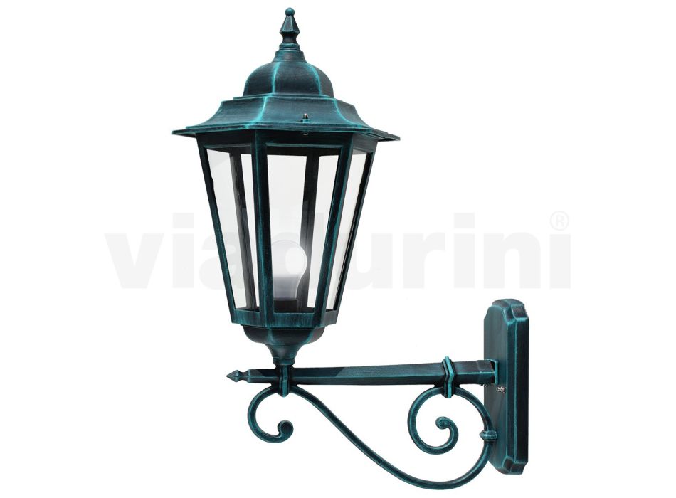 Outdoor Wall Lamp in Aluminum and Glass Made in Italy Vintage - Janira Viadurini