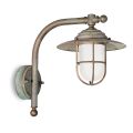 Elfico Outdoor Wall Light in Brass, Opal Glass, and IP44 Rating