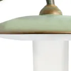 Outdoor Wall Light in Brass, Opal Glass, and IP44 Made in Italy - Drago Viadurini