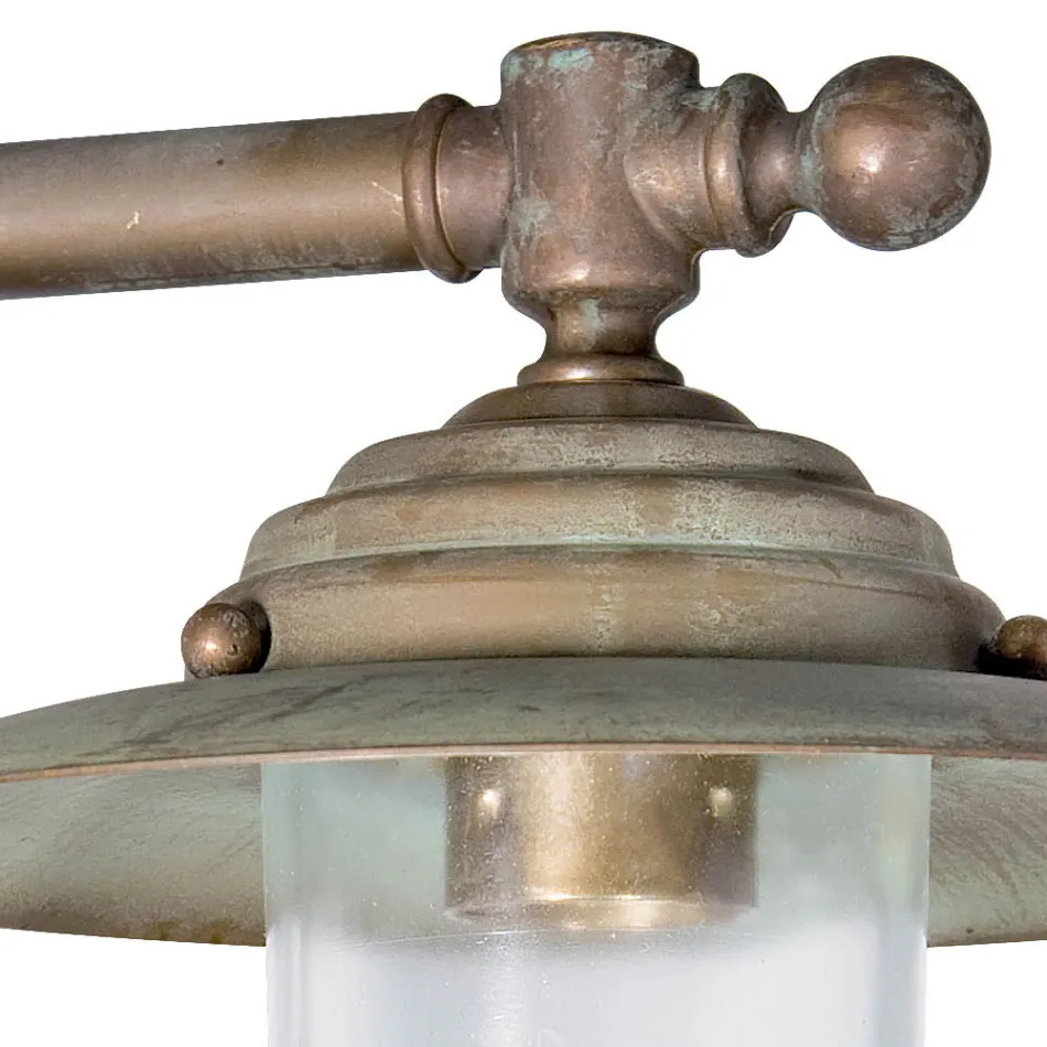 Elfico Outdoor Wall Light in Brass, Clear Glass, and IP44 Rating Viadurini