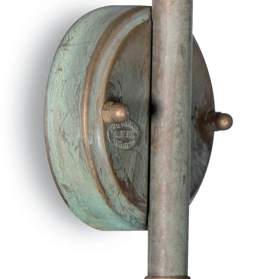 Elfico Outdoor Wall Light in Brass, Clear Glass, and IP44 Rating Viadurini