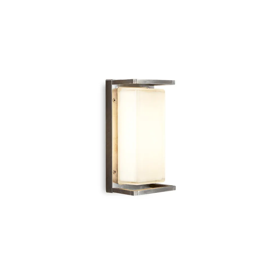 Vintage Brass Outdoor Wall Light, E27 and Elegant Light - Crystal Viadurini