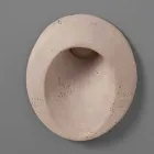 Oval outdoor wall lamp, in colored terracotta Oval - Toscot Viadurini