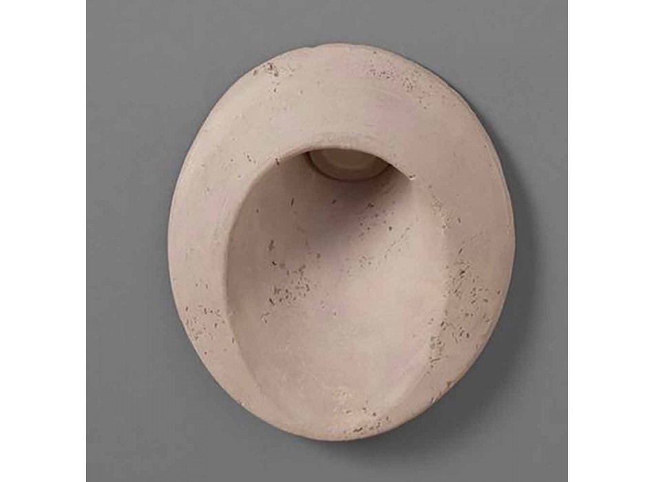 Oval outdoor wall lamp, in colored terracotta Oval - Toscot Viadurini