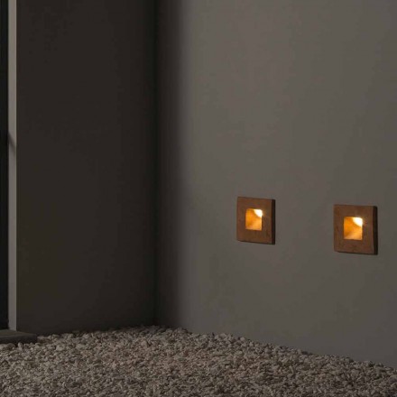 Square outdoor wall lamp, colored terracotta Square - Toscot Viadurini