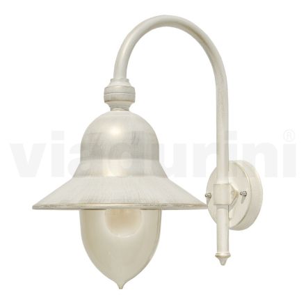 Vintage Style Outdoor Wall Lamp in Aluminum Made in Italy - Cassandra Viadurini