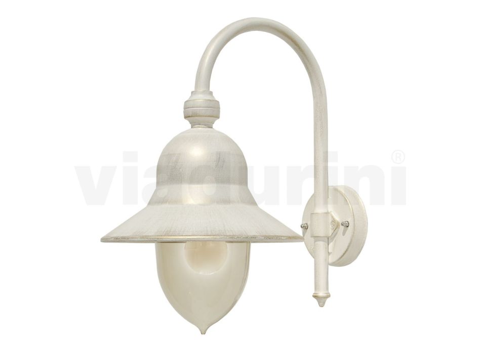 Vintage Style Outdoor Wall Lamp in Aluminum Made in Italy - Cassandra Viadurini