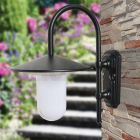 Vintage Outdoor Wall Lamp in Anthracite Aluminum Made in Italy - Belen Viadurini