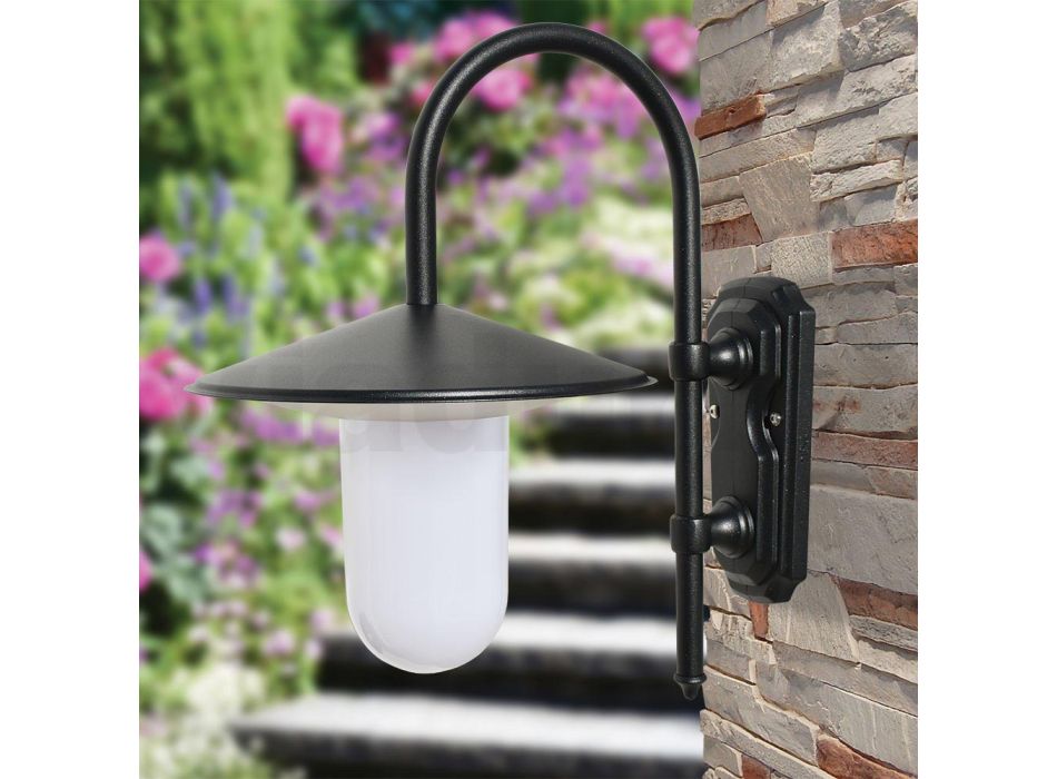 Vintage Outdoor Wall Lamp in Anthracite Aluminum Made in Italy - Belen Viadurini