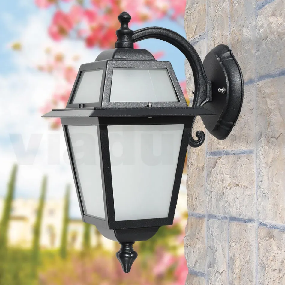 Outdoor Wall Light in Die-Cast Aluminum and Glass Made in Italy - Elric Viadurini