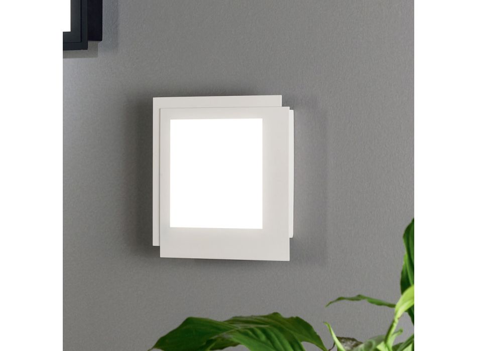 LED Wall Lamp in Metal with Acrylic Diffuser - Giovanni Viadurini