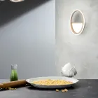 LED Wall Lamp with White or Gold Metal Structure - Raissa Viadurini