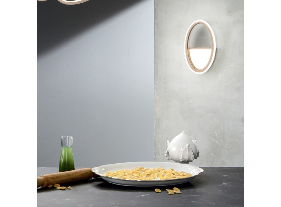 LED Wall Lamp with White or Gold Metal Structure - Raissa Viadurini