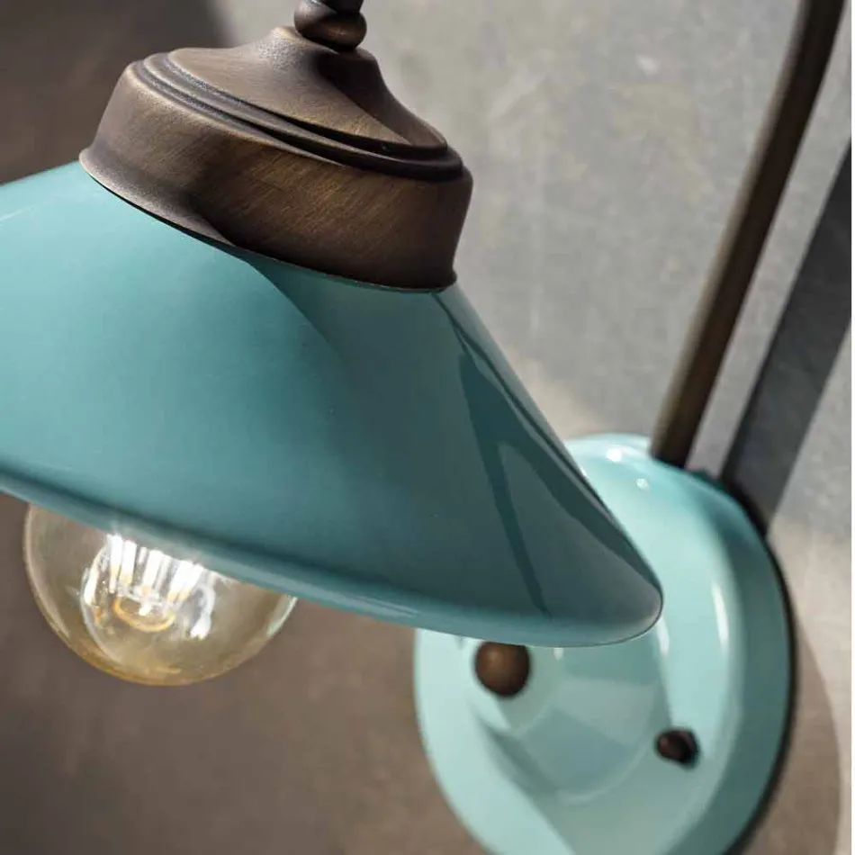 Lights in colored ceramic wall and brass Alice Ferroluce Viadurini