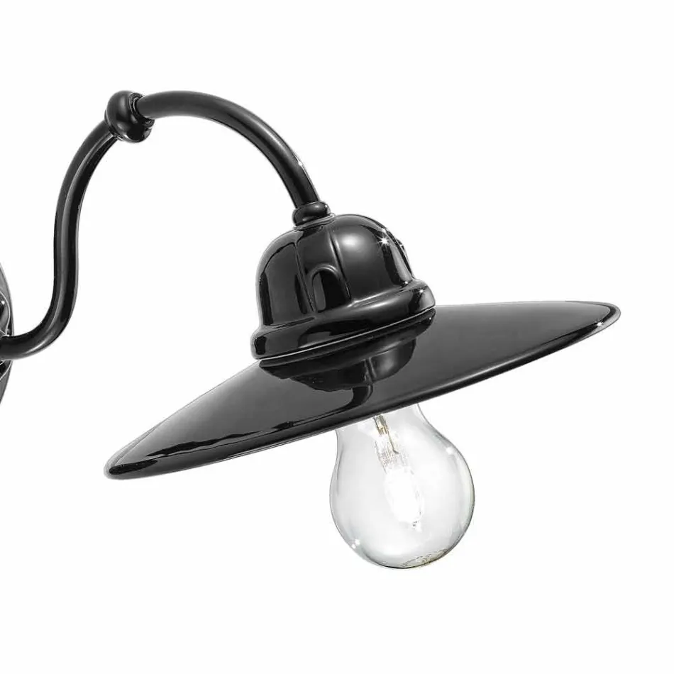 Lamp in glossy ceramic wall Ferroluce Retro Viadurini