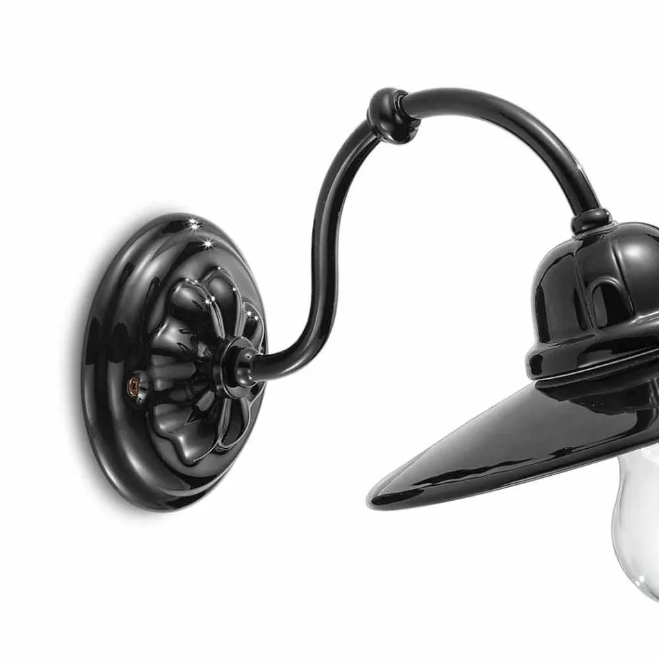 Lamp in glossy ceramic wall Ferroluce Retro Viadurini