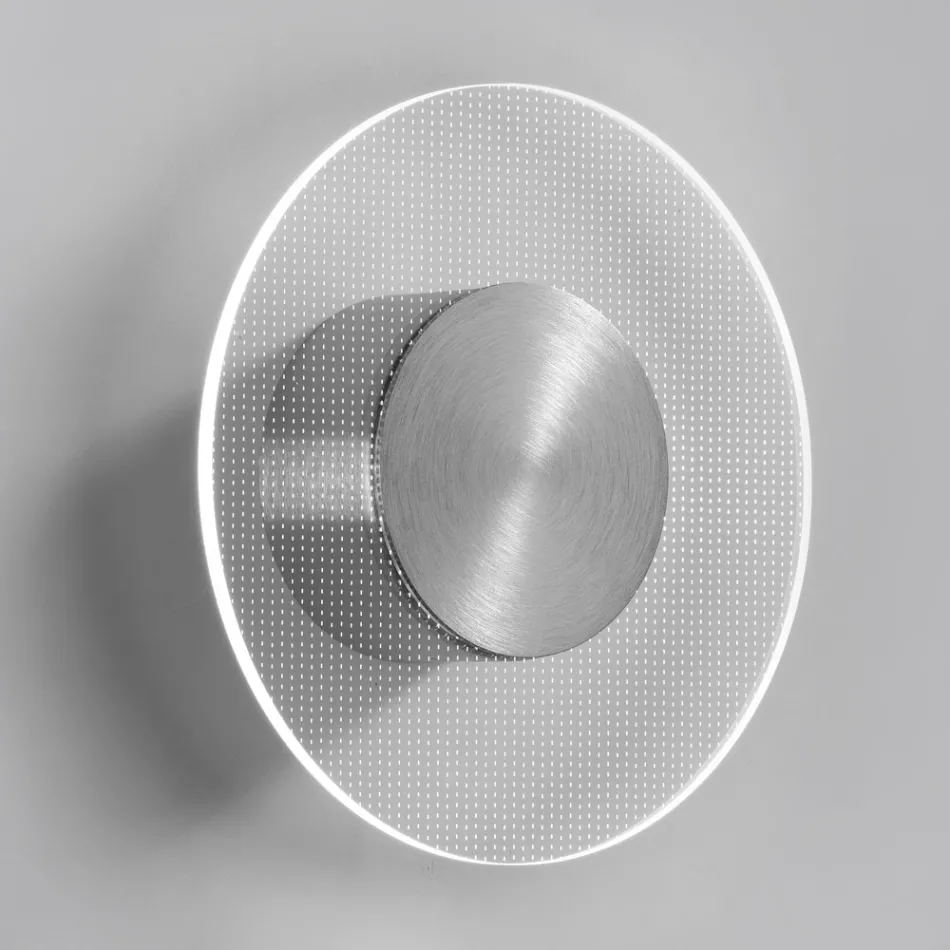 Nora - Metal Wall Light with Micro-Dotted Plexiglass Diffuser Viadurini