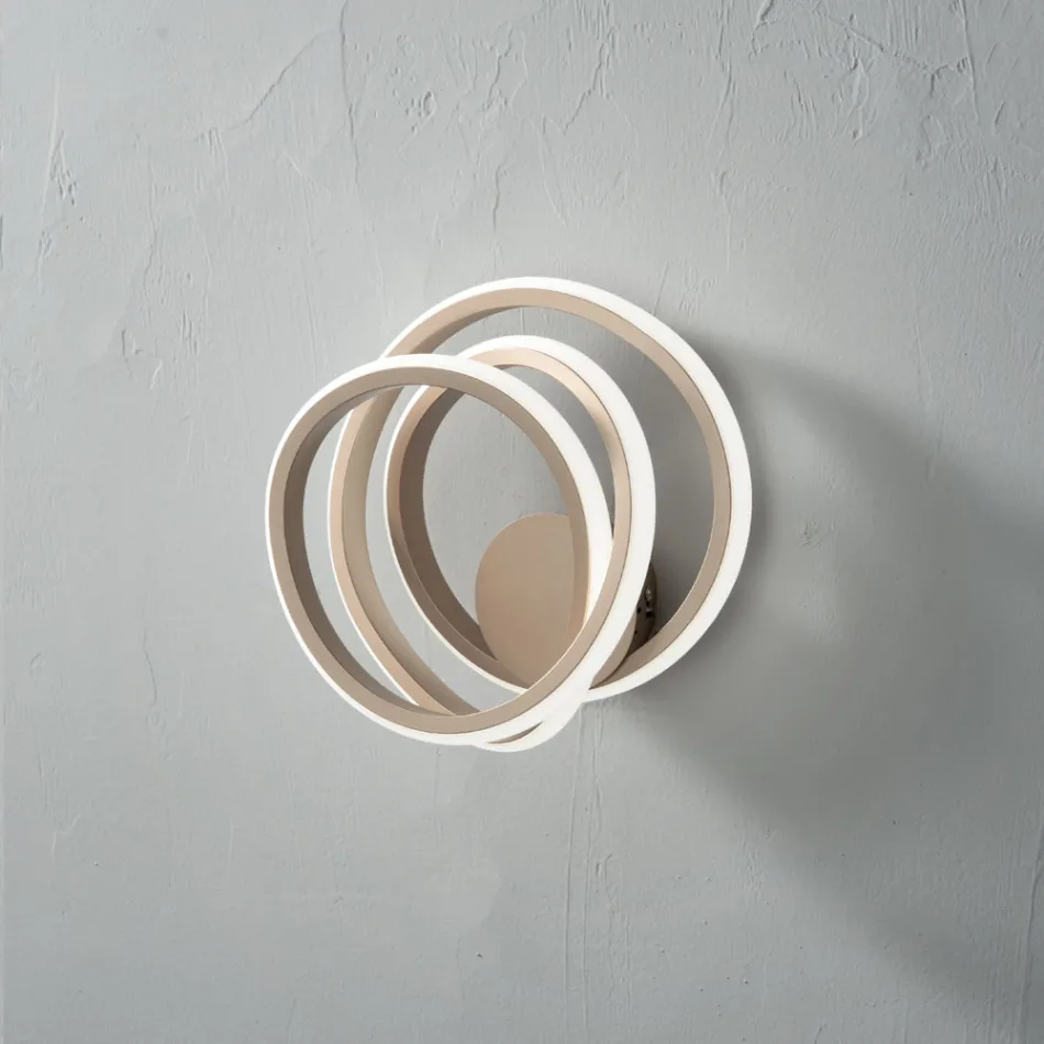 Wall Lamp in Gold Metal Modern Design Bedroom - Point Viadurini