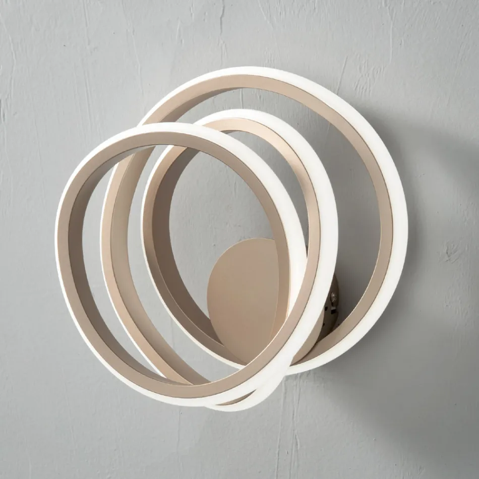 Wall Lamp in Gold Metal Modern Design Bedroom - Point Viadurini