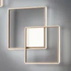 Modern - Formal Gold Painted Metal Wall Light with LED Viadurini