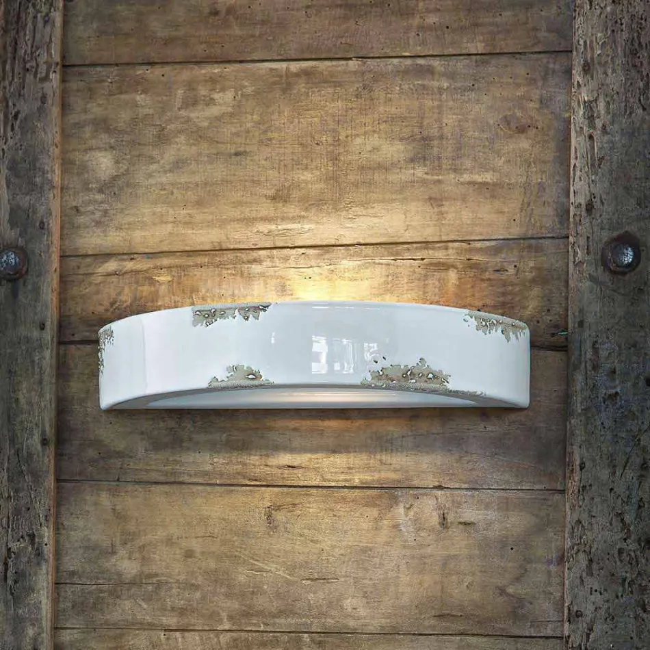 Wall vintage crescent ceramic Helen Ferroluce Viadurini