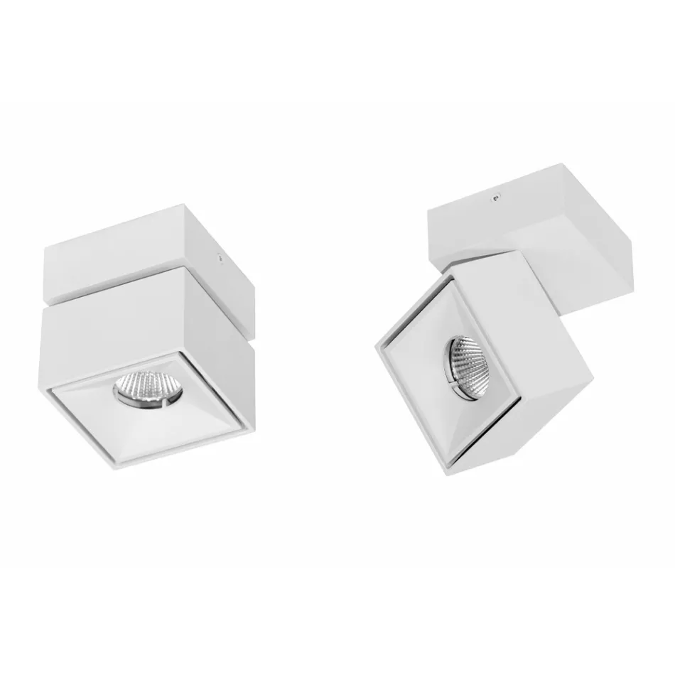 Decorative Led Wall Lamp in White or Black Aluminum for Interior - Vernon Viadurini