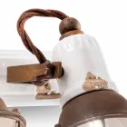 Applique design and three spotlights ceramic and metal Lacey Viadurini