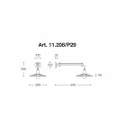 Wall modern design line Civetta by Aldo Bernardi Viadurini