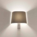 Design Wall Lamp in Metal Silver or White Finish Made in Italy - Jump