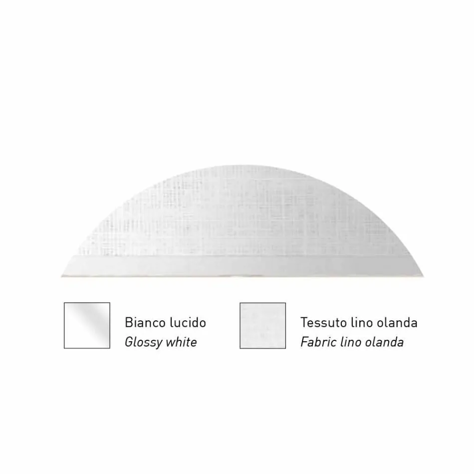 Design Wall Lamp in Metal Silver or White Finish Made in Italy - Jump Viadurini