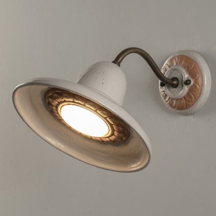 Outdoor Wall Lamp in Galestro and Metal Handmade in Italy - Toscot Spoleto Viadurini