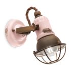 Applique Spotlight Industrial Style Handcrafted in Iron and Ceramic - Loft Viadurini