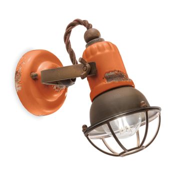 Applique Spotlight Industrial Style Handcrafted in Iron and Ceramic - Loft