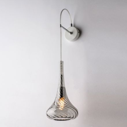 Made in Italy Iron Wall Lamp with Pyrex Glass for Interior Decorating - Corinto Viadurini