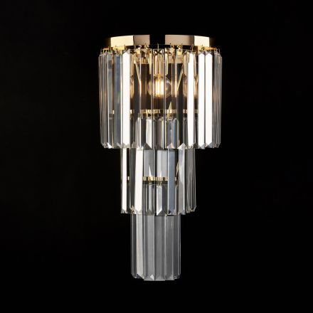 Iron and Gold Applique with Rhinestones Made in Italy for Interior Decorating - Vienna Viadurini